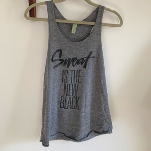 Grey cotton workout tanktop